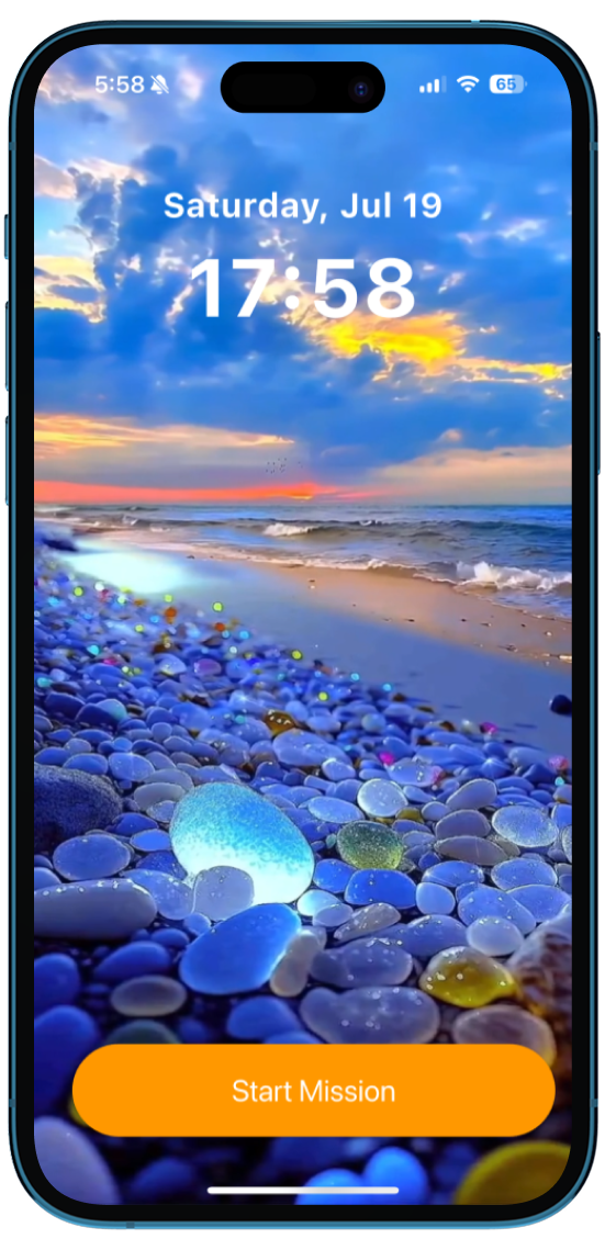 Waky Alarm — Screens from the app